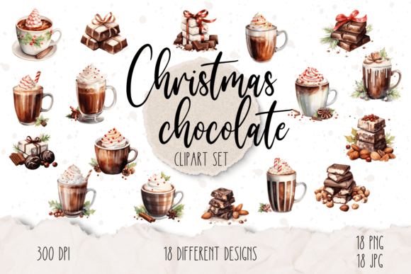 Christmas Chocolate Clipart: Sweet Illustrations