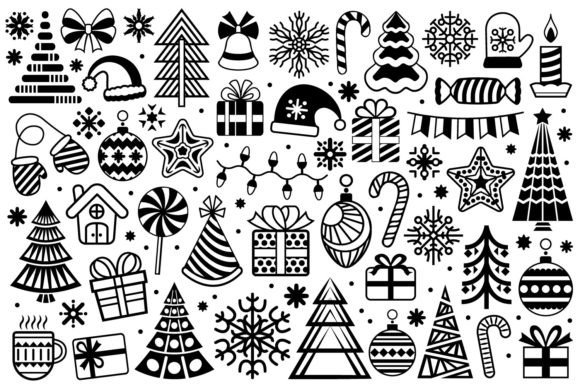 Christmas Decorations Bundle: Festive Illustrations for Brands