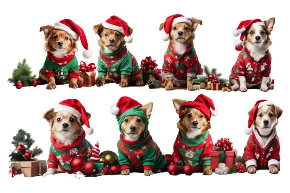 Christmas Dog Sublimation: Festive Illustrations
