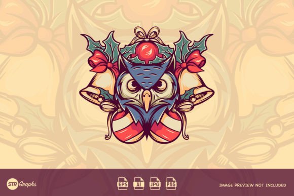 Christmas Owl and Bells: Festive Illustrations for Crafters