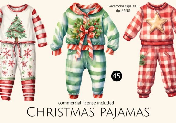Christmas Pajamas PNG for Brand Illustrations