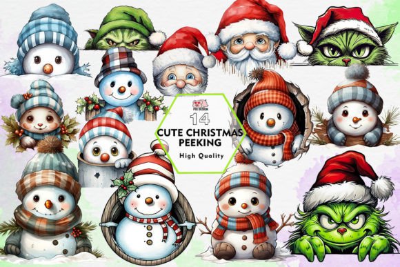 Christmas Peeking Sublimation Clipart Review