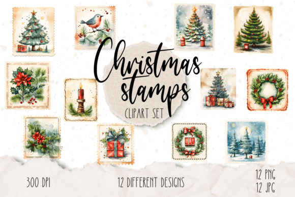 Christmas Stamps Clipart: Pro Review of Illustrations
