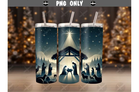 Christmas Tumbler Wraps: Nativity Illustrations Review
