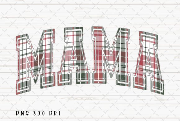 Retro Mama Plaid PNG: Festive Illustrations