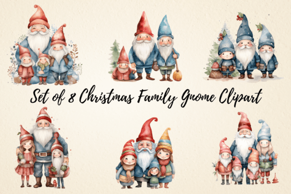 Review: Christmas Family Gnome Clipart Bundle Illustrations