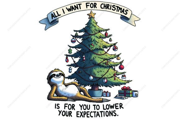 Reviewing All I Want for Christmas PNG Sublimation Illustrations
