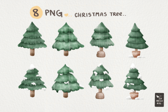 Reviewing the Christmas Tree Png Watercolor Graphic