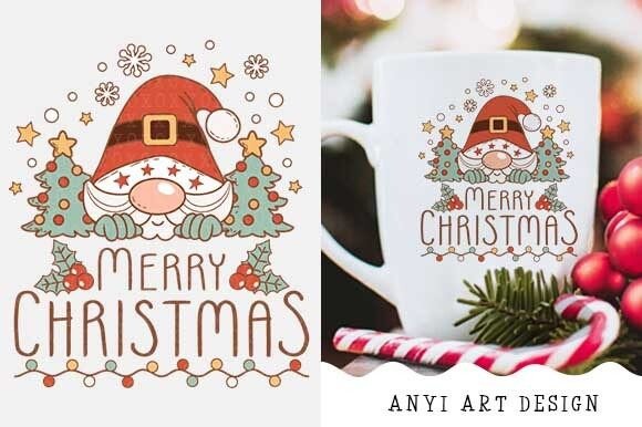 Santa Merry Christmas Sublimation PNG & Illustrations