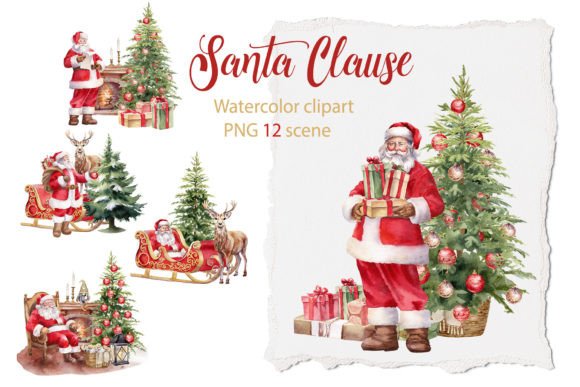 Santa Scene PNG Christmas Clipart Review