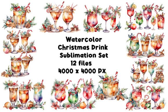 Watercolor Christmas Drink Sublimation: A Crafter’s Review of Festive Illustrations