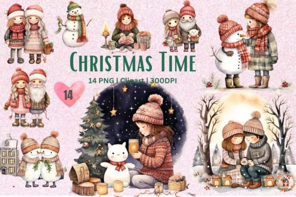 Watercolor Christmas Time Sublimation: Illustrations Review